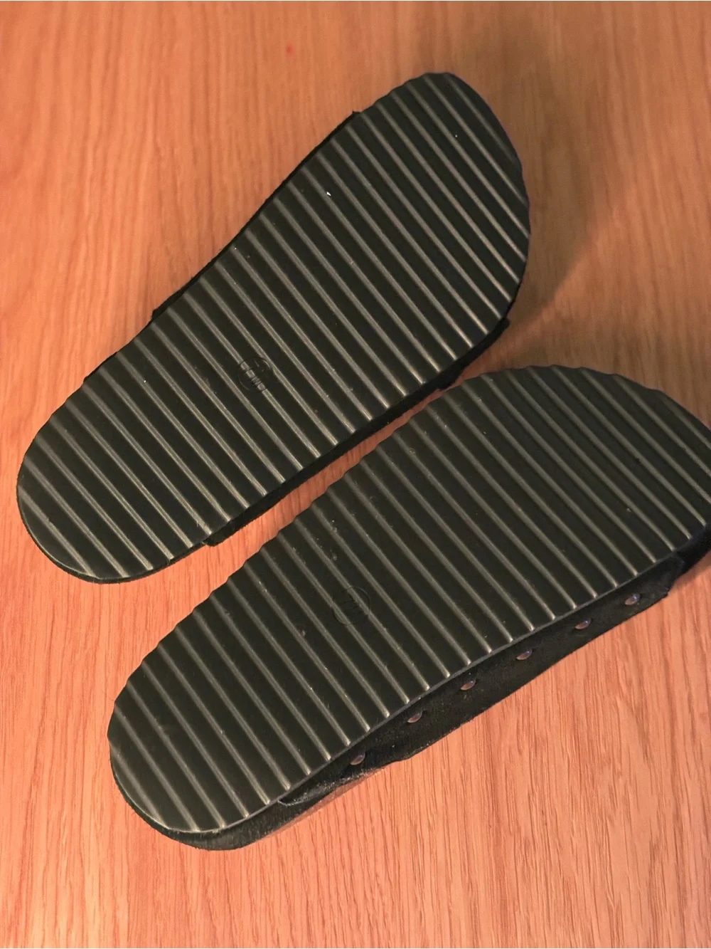 Black Platform Footbed Sandals Y2K Slides Birkenstocks Comfort Women’s 7 - Picture 4 of 4